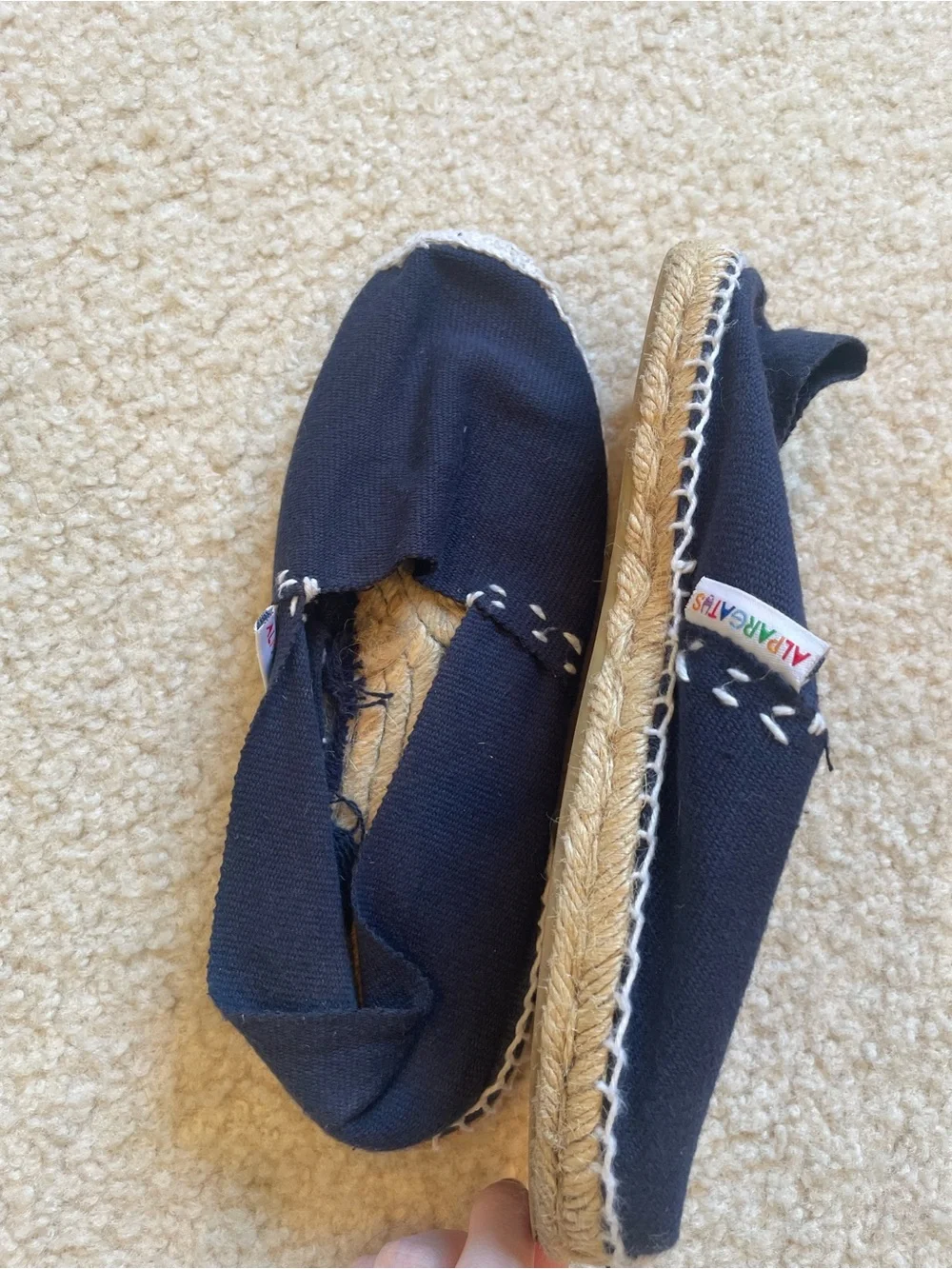 Women's Navy Canvas Espadrilles with Jute Sole